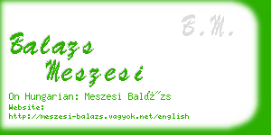 balazs meszesi business card